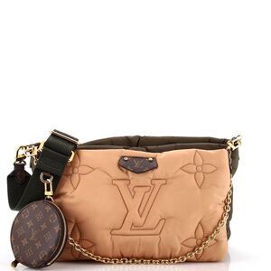 Louis Vuitton Tan and Dark Green Crossbody Bag
